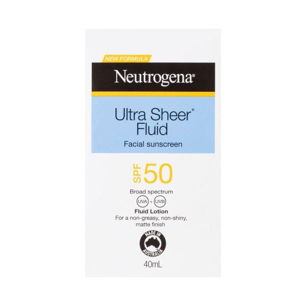 NEUTROGENA ULTRA SHEER FACE FLUID SUNSCREEN SPF50 40ML