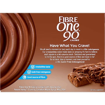Fibre One 90 Calorie Chocolate Fudge Brownies 24g x 5 pack