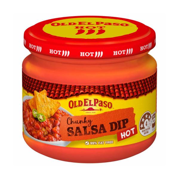 OLD EL PASO CHUNKY SALSA DIP HOT 312G