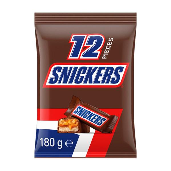 SNICKERS CHOCOLATE PARTY SHARE BAG 12 PIECES 180G