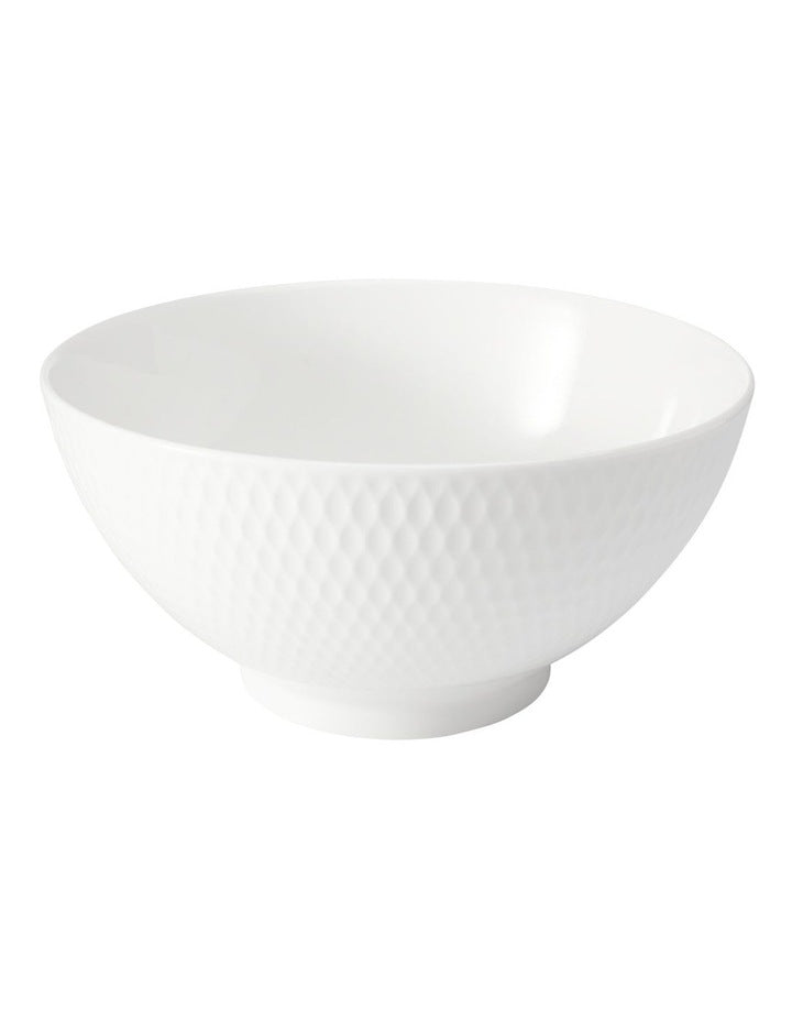 White Basics Diamonds Noodle Bowl 18cm in White