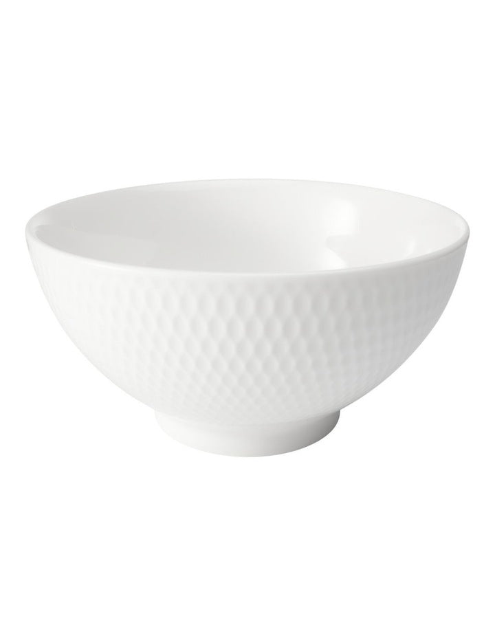 White Basics Diamonds Rice Bowl 15cm in White