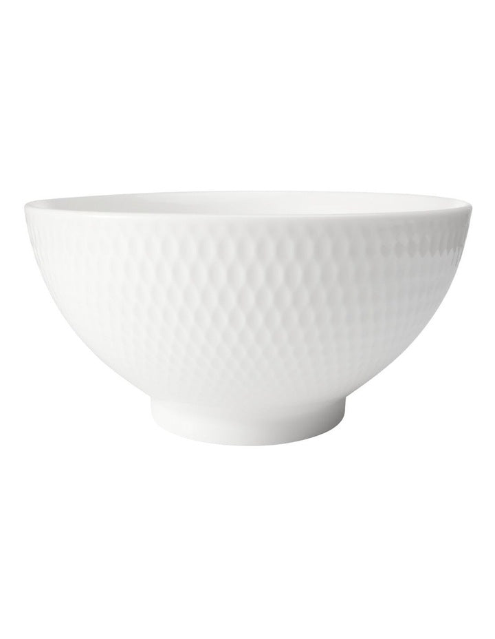 White Basics Diamonds Rice Bowl 15cm in White