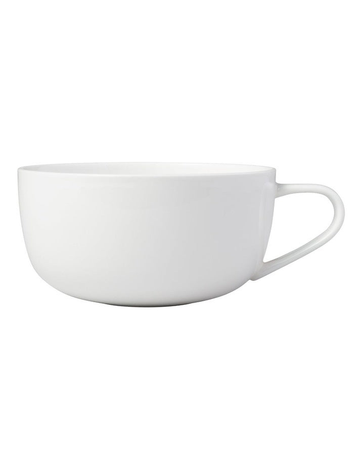 Cashmere High Rim Cup & Saucer 300ml in White