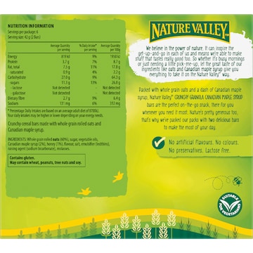 Nature Valley Crunchy Canadian Maple Syrup Granola Bars 252g 6 pack
