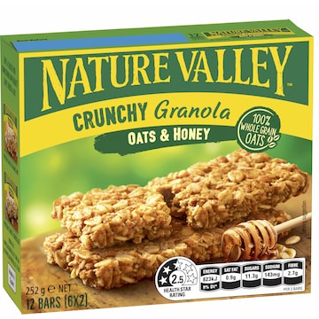 Nature Valley Crunchy Oats & Honey Granola Bars 252g 6 pack