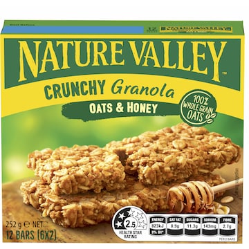 Nature Valley Crunchy Oats & Honey Granola Bars 252g 6 pack