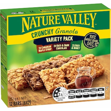 Nature Valley Crunchy Granola Bars Variety 252g 6 pack