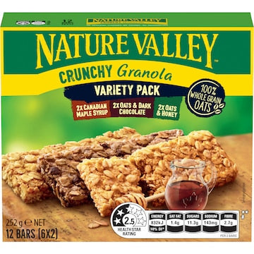 Nature Valley Crunchy Granola Bars Variety 252g 6 pack