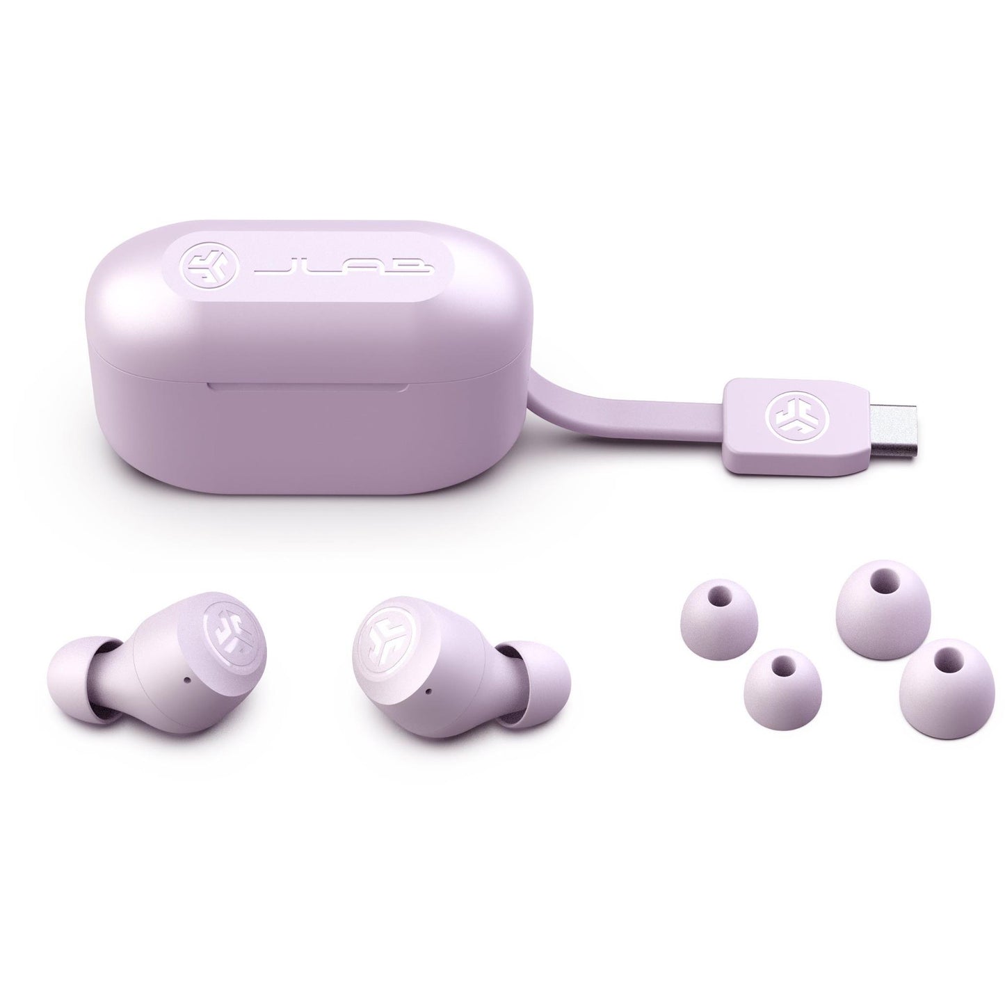 JLab Go Pop+ True Wireless Earbuds (Lilac)