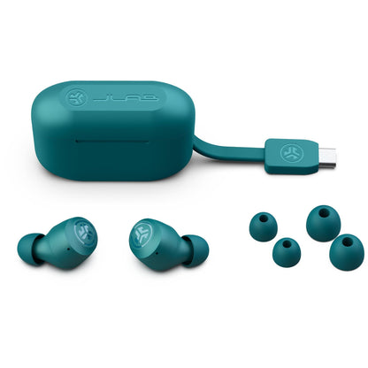 JLab Go Pop+ True Wireless Earbuds (Teal)
