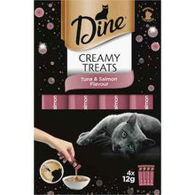 Dine Cat Creamy Treats Tuna & Salmon Flavour Sachets 12g x 4 pack