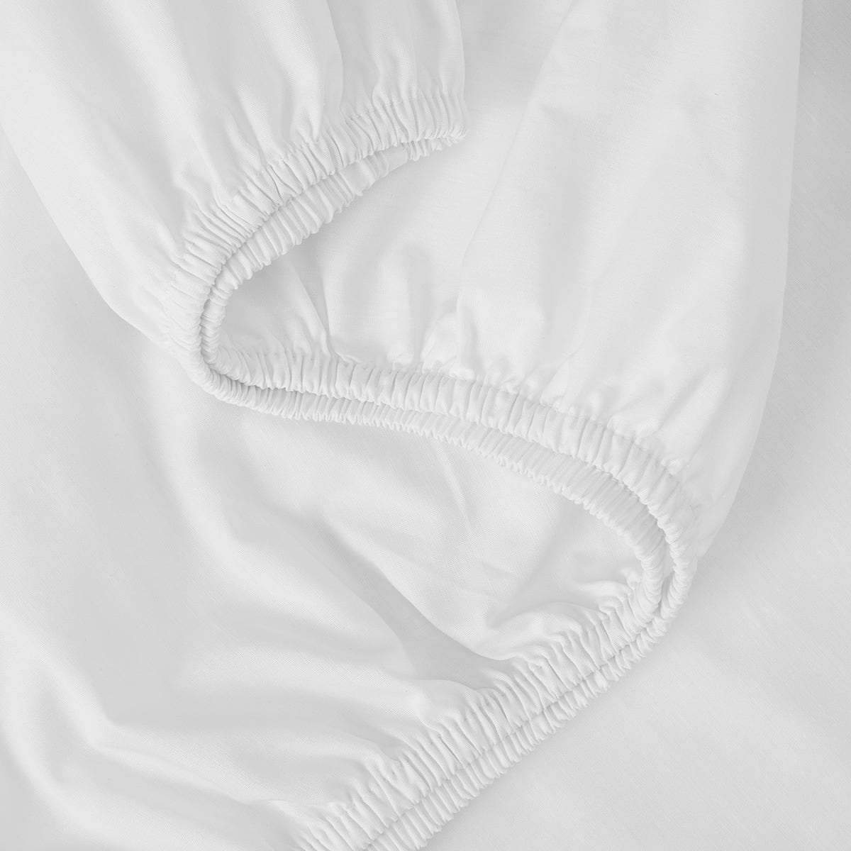 250 Thread Count Cotton Rich Fitted Sheet - Double Bed, White