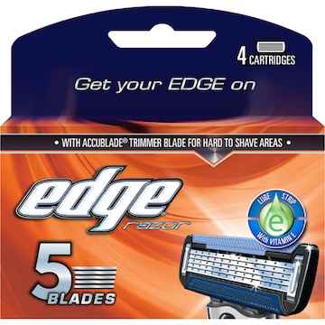 Edge Mens 5 Blade Cartridge 4 pack