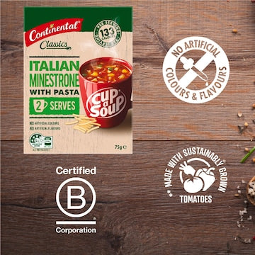 Continental Classics Cup A Soup Italian Minestrone With Pasta 75g