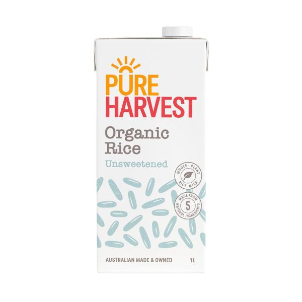 PUREHARVEST ORGANIC RICE UNSWEETENED LONG LIFE MILK UHT 1L