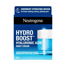 NEUTROGENA HYDRO BOOST HYALURONIC ACID NIGHT CREAM MOISTURISER 50G