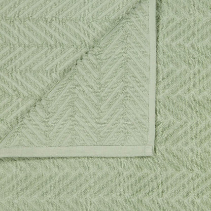 Chevron Cotton Bath Towel - Sage