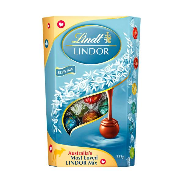 LINDT LINDOR BLISS MIX CHOCOLATE CORNET 333G