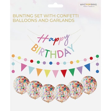 Whiz Pop Bang Happy Birthday Bunting Set each