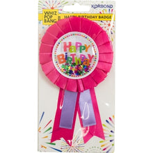 Whiz Pop Bang Happy Birthday Badge Assorted each