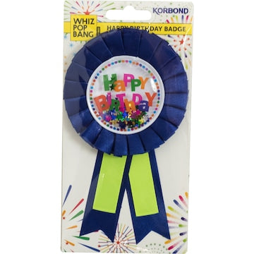 Whiz Pop Bang Happy Birthday Badge Assorted each