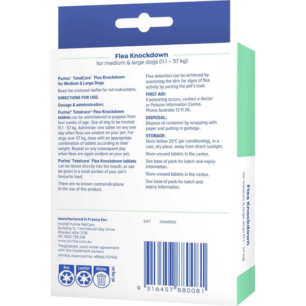 Total Care Capstar Medium/Large Dog 3 Pack