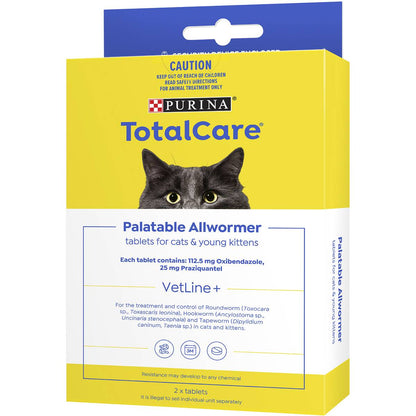 Total Care Palatable Allwormer For Cats & Kittens 2 Pack