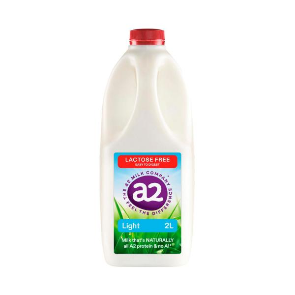 A2 LACTOSE FREE LIGHT MILK 2L