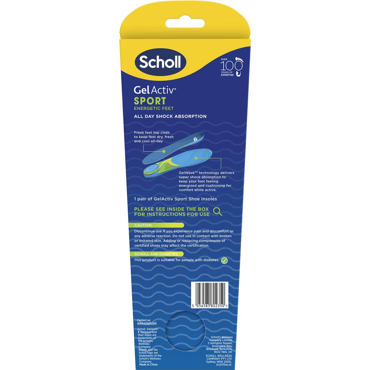 Scholl Gel Activ Sport Insoles Large Pair each