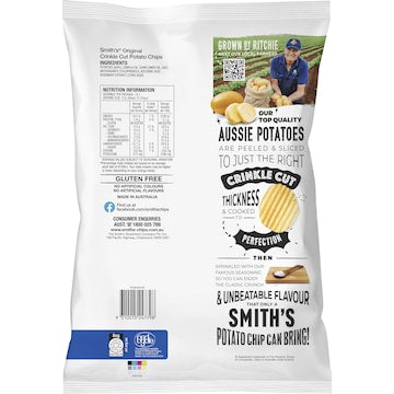 Smith's Crinkle Cut Potato Chips Party Bag Original 380g