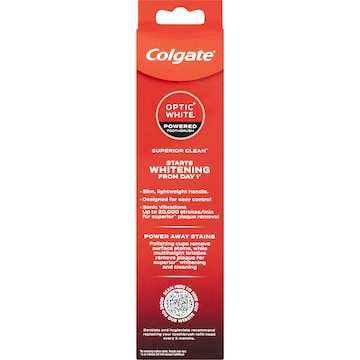 Colgate Battery Powered Toothbrush Whitening Optic White each