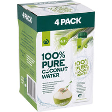 Woolworths 100% Pure Coconut Water 1l x4 Pack