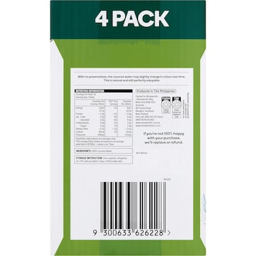 Woolworths 100% Pure Coconut Water 1L x 4 pack