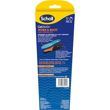 Scholl Gel Activ Work & Boot Insoles Small Pair each