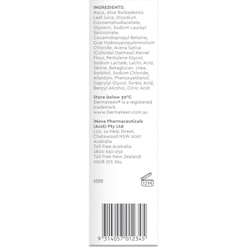 DermaVeen Foaming Facial Cleanser Sensitive & Dry Skin 125mL