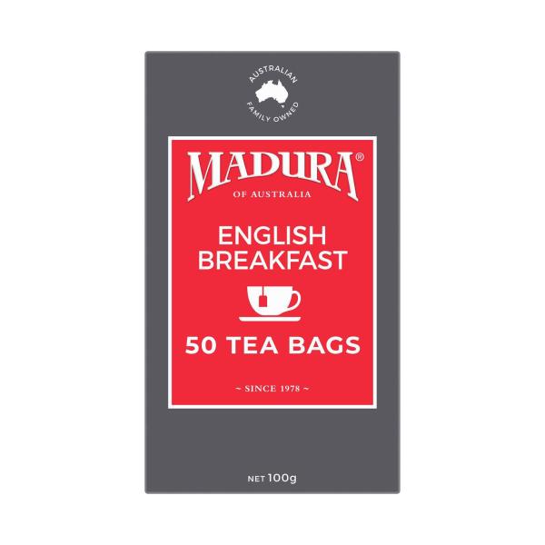 MADURA TEA BAGS:ENGLISH BREAKFST:.:50 PACK