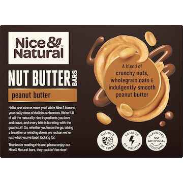 Nice & Natural Nut Butter Bars Peanut Butter 5 pack
