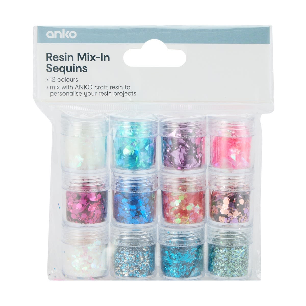 12 Pack Resin Mix-In Sequins