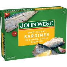 John West Wild Brisling Sardines With Lemon Garlic & Chilli 110g