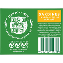 John West Wild Brisling Sardines With Lemon Garlic & Chilli 110g
