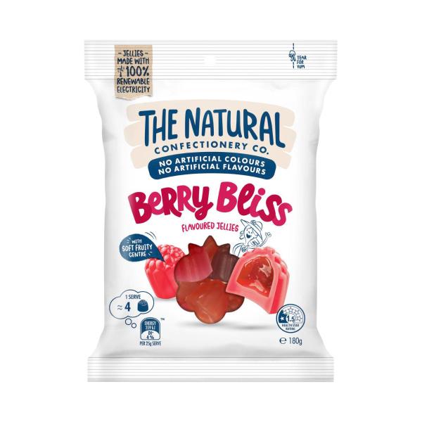THE NATURAL CONFECTIONERY CO. BERRY BLISS LOLLIES 180G