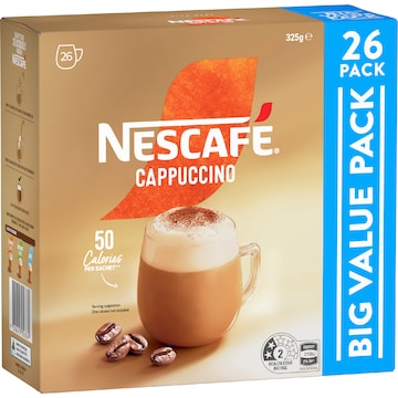 Nescafe Cappuccino Coffee Sachets 26 pack
