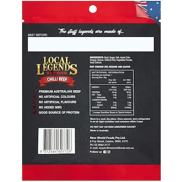 Local Legends Biltong Chilli 45g