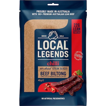 Local Legends Biltong Chilli 45g