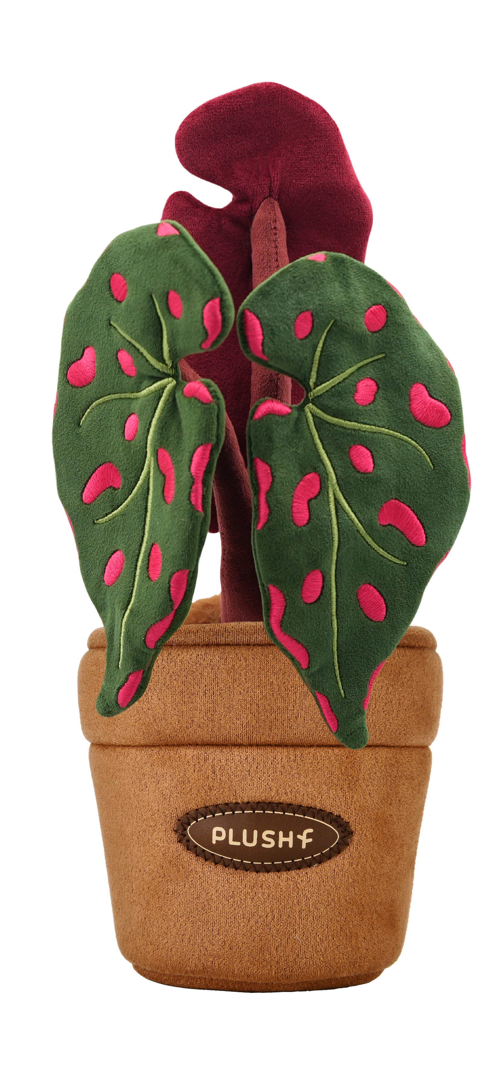 PlushWoods Begonia Negrosensis Plant Plush With Pot 22cm