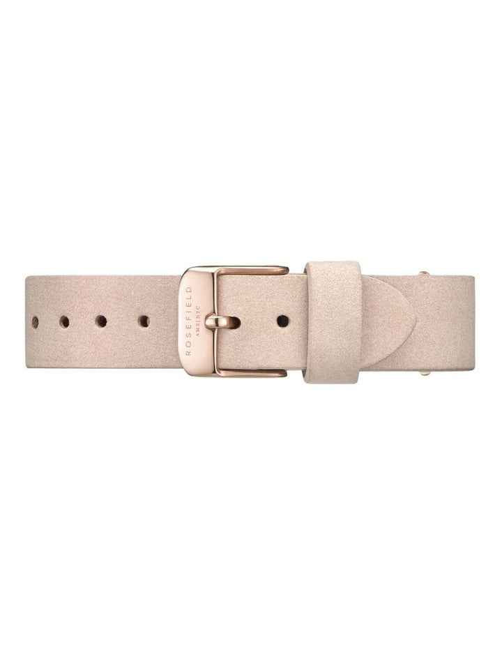 West Village Suede Leather Analog Watch in Light Pink