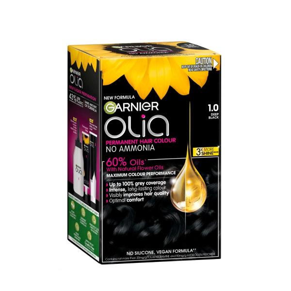 GARNIER OLIA HAIR COLOUR 1.0 NIGHT BLACK 1PK