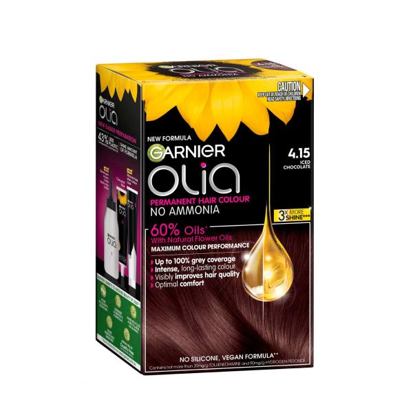 GARNIER OLIA HAIR COLOUR 4.15 ICED CHOCOLATE 1PK