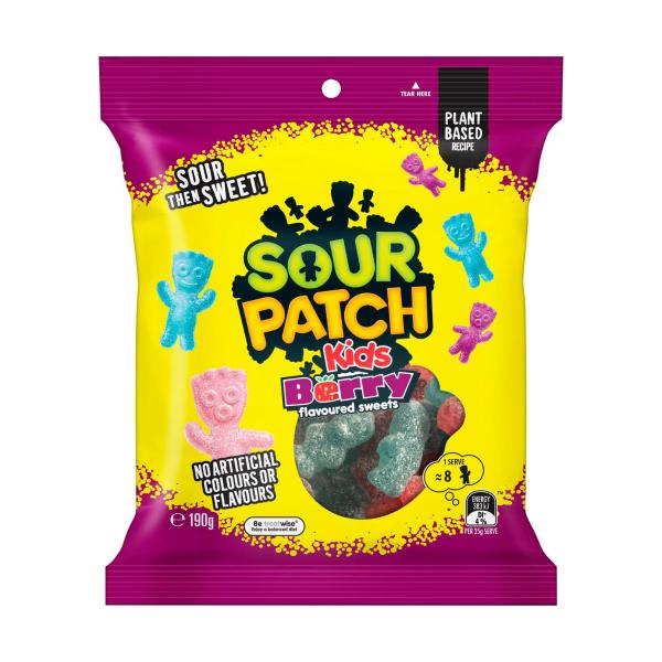 SOUR PATCH KIDS BERRY LOLLIES 190G